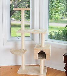 Armarkat 57-in GleePet Playhouse & Cat Tree, Beige
