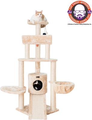 Show full view: Armarkat 58-in Cat Tower & Ramp Cat Tree, Beige slide 4 of 11