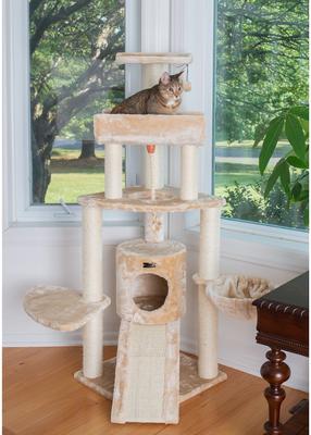 Show full view: Armarkat 58-in Cat Tower & Ramp Cat Tree, Beige slide 5 of 11