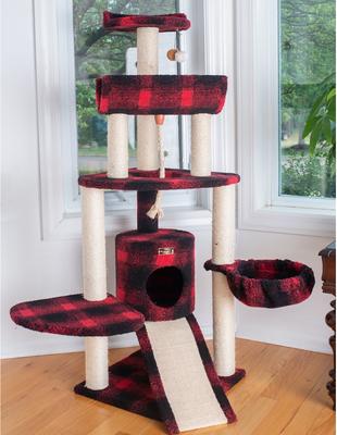 Show full view: Armarkat 58-in Classic Cat Tree, Tartain Plaid slide 4 of 10