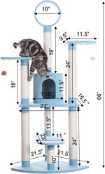 Armarkat 66-in Faux Fleece Cat Tree & Condo slide 2 of 7