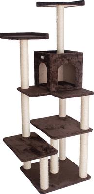 Show full view: Armarkat 66-in GleePet Condo & Perch Cat Tree, Coffee Brown, 66-in slide 3 of 10