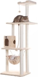 Armarkat 70-in Wooden Ultra Thick Faux Fur Cat House, Beige