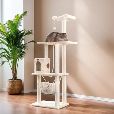 Show full view: Armarkat 70-in Wooden Ultra Thick Faux Fur Cat House, Beige slide 5 of 8