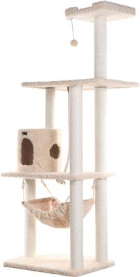 Show full view: Armarkat 70-in Wooden Ultra Thick Faux Fur Cat House, Beige slide 2 of 8