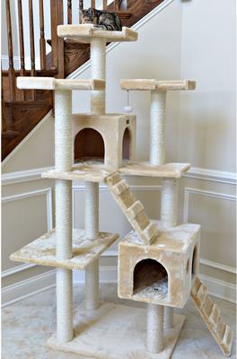Show full view: Armarkat 74-in Multi-Level Cat Tree, Beige slide 3 of 10