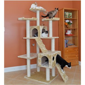 Armarkat 74-in Multi-Level Cat Tree, Beige