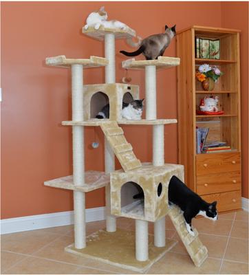 Show full view: Armarkat 74-in Multi-Level Cat Tree, Beige slide 4 of 10