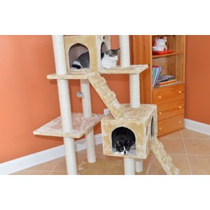 Armarkat 74-in Multi-Level Cat Tree, Beige