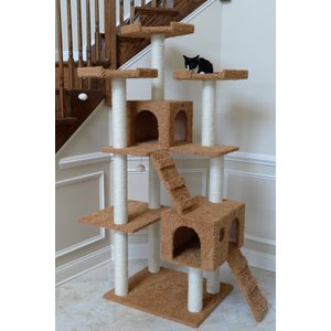 Armarkat 74-in Multi-Level Cat Tree, Ochre Brown