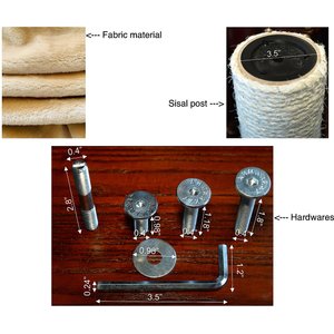 Armarkat 74-in Multi-Level Cat Tree, Ochre Brown