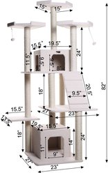 Armarkat 82-in Classic Cat Tree, Ivory slide 2 of 9