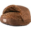 Armarkat Collasible Zipper Top Cuddle Cave Cat Bed, Bronze & Silver