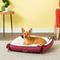 Show in main carousel: Armarkat Bolster Cat & Dog Bed, Burgundy/Ivory slide 4 of 11