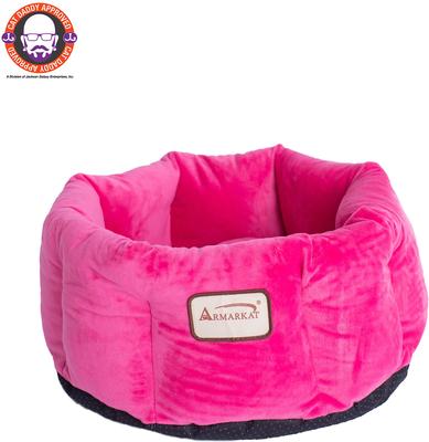 Show full view: Armarkat Bolster Cat & Dog Bed, Pink slide 2 of 11
