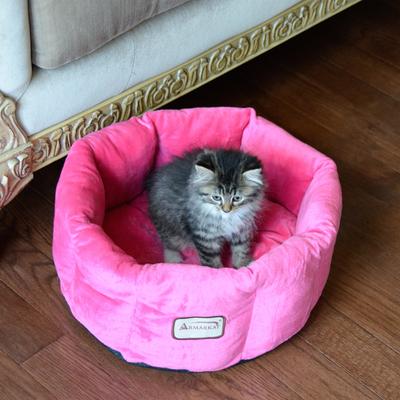 Show full view: Armarkat Bolster Cat & Dog Bed, Pink slide 5 of 11