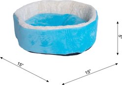 Armarkat Bolster Cat & Dog Bed, Sky Blue/Ivory slide 2 of 9