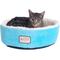 Show in main carousel: Armarkat Bolster Cat & Dog Bed, Sky Blue/Ivory slide 5 of 11