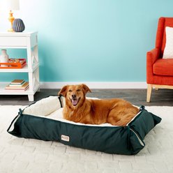 Armarkat Bolster Dog Bed, Laurel Green/Ivory, Large