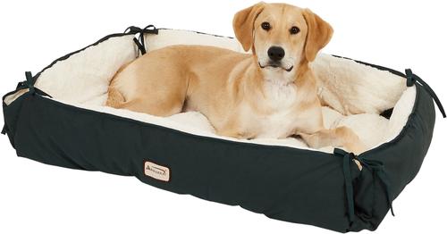 Show full view: Armarkat Bolster Dog Bed, Laurel Green/Ivory, Large slide 4 of 11