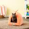 Show in main carousel: Armarkat Cave Shape Covered Cat & Dog Bed, Orange/Ivory slide 1 of 11