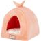 Show in main carousel: Armarkat Cave Shape Covered Cat & Dog Bed, Orange/Ivory slide 3 of 11
