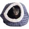 Show in main carousel: Armarkat Cuddle Cave Dog & Cat Bed, Blue Checkered slide 1 of 11