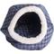 Show in main carousel: Armarkat Cuddle Cave Dog & Cat Bed, Blue Checkered slide 4 of 11