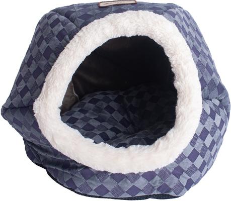Show full view: Armarkat Cuddle Cave Dog & Cat Bed, Blue Checkered slide 4 of 11