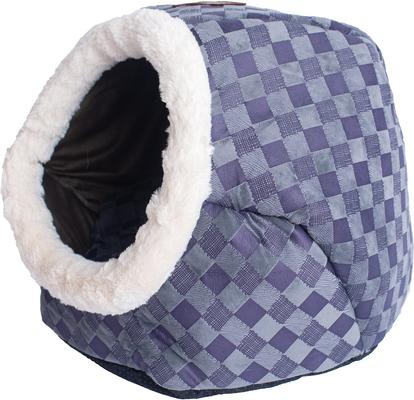 Show full view: Armarkat Cuddle Cave Dog & Cat Bed, Blue Checkered slide 7 of 11