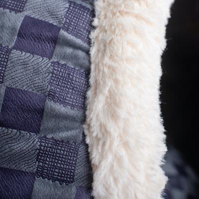 Show full view: Armarkat Cuddle Cave Dog & Cat Bed, Blue Checkered slide 9 of 11