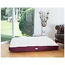 Armarkat Dog Pillow Bed with Removable Cover, Burgundy/Ivory, X-Large