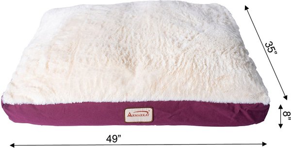 Show full view: Armarkat Dog Pillow Bed with Removable Cover, Burgundy/Ivory, X-Large slide 9 of 12