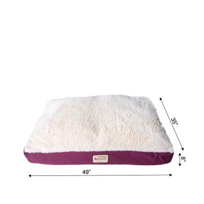 Show full view: Armarkat Dog Pillow Bed with Removable Cover, Burgundy/Ivory, X-Large slide 9 of 12