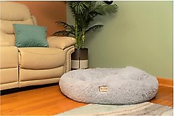 Armarkat Fluffy Round Cat Bed, Silver Gray, X-Large