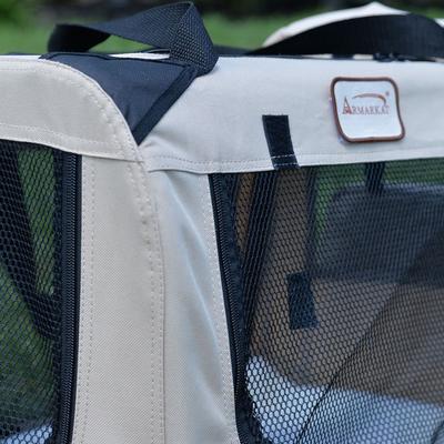 Show full view: Armarkat Folding Soft Dog & Cat Crate & Carrier, Beige slide 6 of 8
