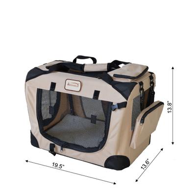 Show full view: Armarkat Folding Soft Dog & Cat Crate & Carrier, Beige slide 7 of 8