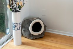 Armarkat Gray Velvet Cat Bed