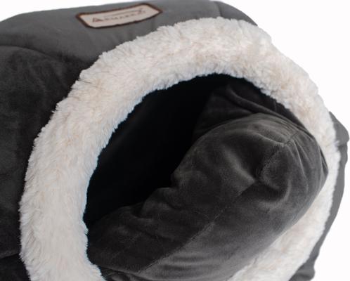 Show full view: Armarkat Gray Velvet Cat Bed slide 7 of 11