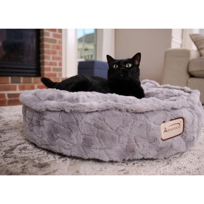 Armarkat Armarkat Luxury Round Plush Dog & Cat Bed, Gray