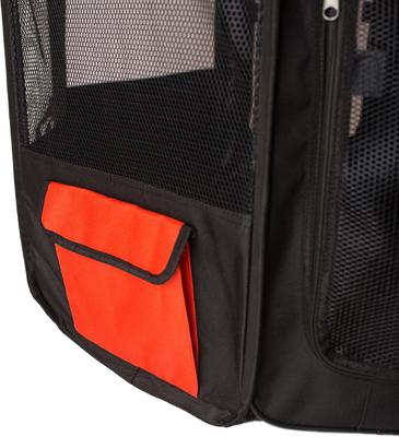 Show full view: Armarkat Model PP002R Portable Soft-sided Dog & Cat Playpen, Black & Red, X-Large slide 9 of 10