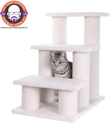 Show full view: Armarkat Real Wood Pet Steps, Ivory, 3 steps slide 1 of 11