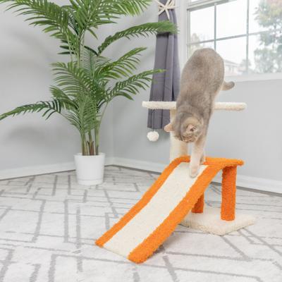Show full view: Armarkat Real Wood Sisal Carpet Ramp & Two-Level Platform Cat Tree, Beige & Orange slide 4 of 12