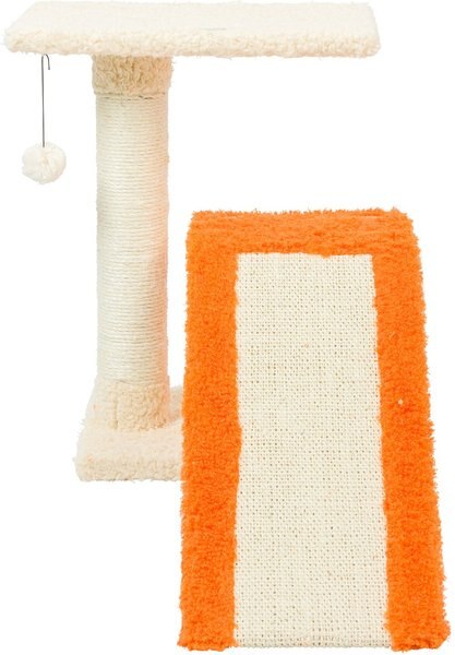 ARMARKAT Real Wood Sisal Carpet Ramp & Two-Level Platform Cat Tree ...