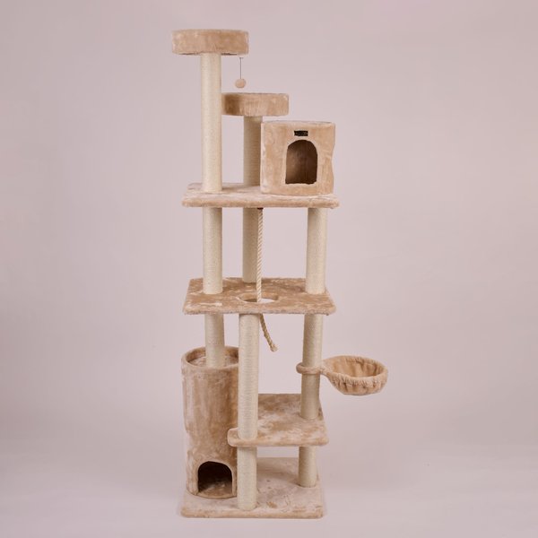 Armarkat Royal Perch Mansion 84-in Faux Fur Cat Tree, Beige