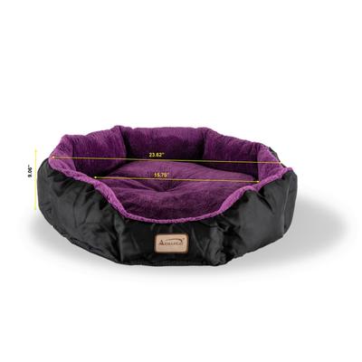 Show full view: Armarkat Soft Cat Bed, Purple & Black, Large slide 2 of 12