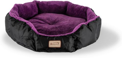 Show full view: Armarkat Soft Cat Bed, Purple & Black, Large slide 7 of 12