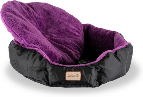 Show full view: Armarkat Soft Cat Bed, Purple & Black, Large slide 8 of 12