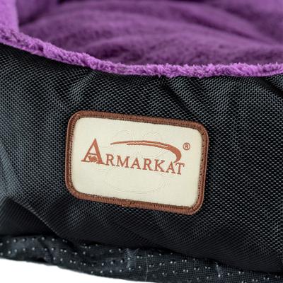 Show full view: Armarkat Soft Cat Bed, Purple & Black, Large slide 9 of 12