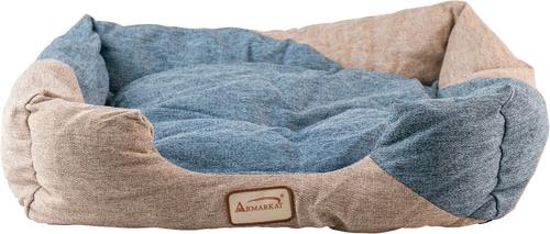 Show full view: Armarkat Soft Nest Dog & Cat Bed, Navy Blue & Beige slide 4 of 10
